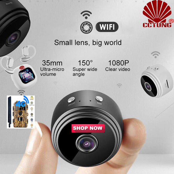 Mini Hidden Spy 1080P HD Camera with magnetic bracket & HiIgh Volume Battery built-in Cloud Storage