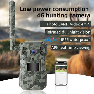 4G Full HD Battery Trail Hunting Camera with Two-way Voice Intercom Night Vision Infrared Scouting For Outdoor Wildlife