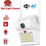 1080P Outdoor 4G/WiFi Wall Light Lamp IP Camera with 48pcs IR LED Light A/V Courtyard Monitoring