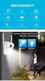 1080P Outdoor 4G/WiFi Wall Light Lamp IP Camera with 48pcs IR LED Light A/V Courtyard Monitoring