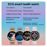 490 ECG + call + blood lipid, uric acid, blood sugar high-end health Smart watch for female