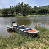 Detachable dinghy, Stacked fish boat, PE environmental Protection material, can carry 5 people, green/gray