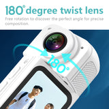 Tiny & Portable WIFI Thumb Mini Camera with HD Screen & 180 Degree Rotaton lenz and One shoot with Front & Back Double Recording