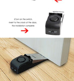 Mini Portable Stainless Steel Door Stopper with 120DB Loud Alarm System Powerd by 9V Dry Battery