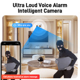 Ultra Loud Voice Alarm & Intelligent Humanoid Recognition Alarm Big Horn Owl Cartoon AI  HD WIFI camera 